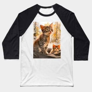 Cute Funny Kittens Beautiful Cats Baseball T-Shirt